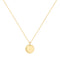 Gold Disc Pendant Necklace